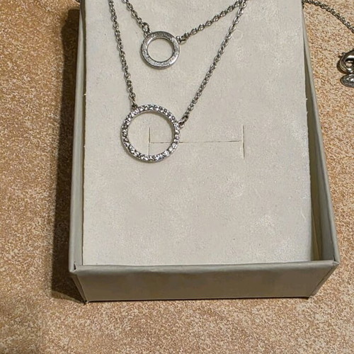 Apefthon silver faux jewelry necklace used with stones
