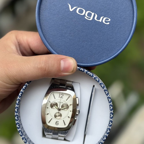 Vogue Chronograph watch like new, stainless steel, quartz