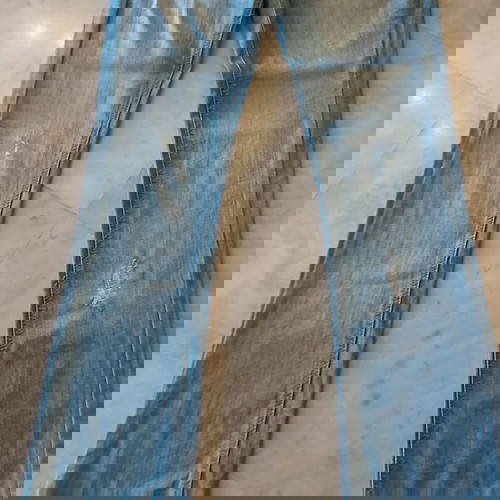 Bershka women's denim pants like new, small 36, blue turquoise