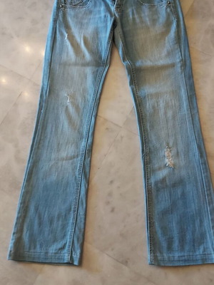 Bershka γυναικείο τζιν παντελόνι σαν καινούργιο, small 36, μπλε τιρκουάζ