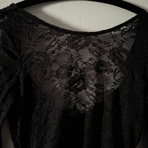 Black lace bodysuit used, size S/M