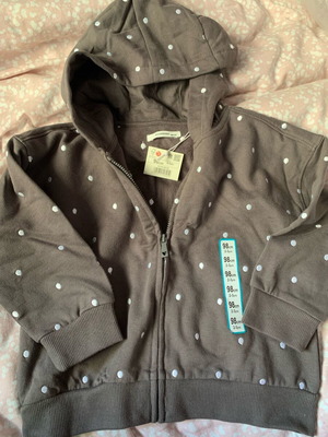 Reserved polka dot hoodie with zipper for 2-3 year old girl new