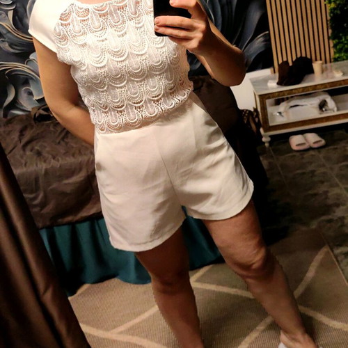 Vera & Lucy short romper, size M, white