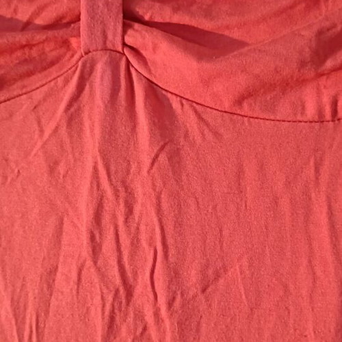 Blackberry Redberry dress used, strapless asymmetric coral