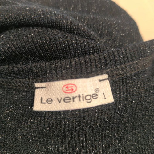 Le Vertige black knitted sleeveless top like new, subtle shine