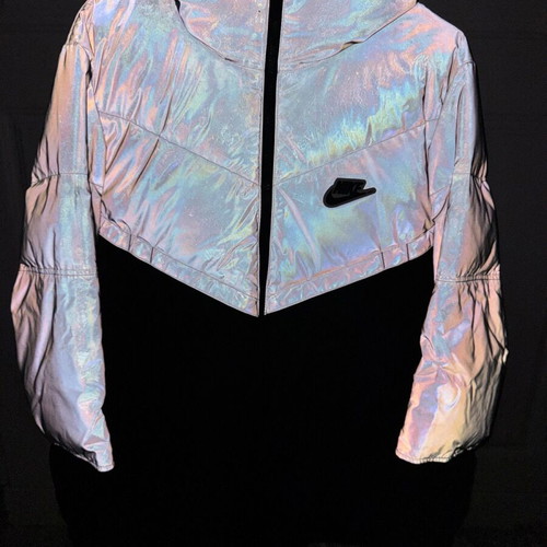 Nike Reflective Puffer used, waterproof with goose down, size S, black and grey