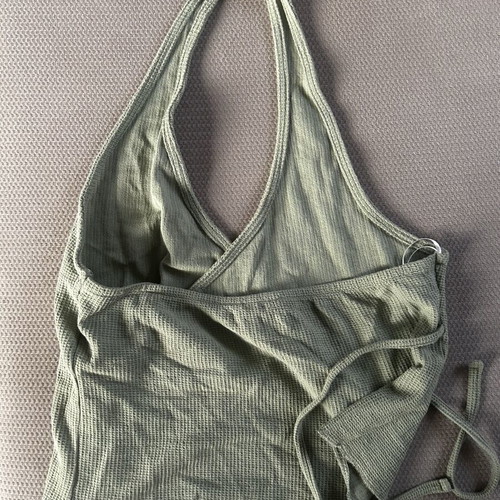 Backless summer blouse like new, green, size M