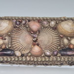 Handmade Seashell Jewelry Box, 1970s Vintage Folk Art Trinket Box