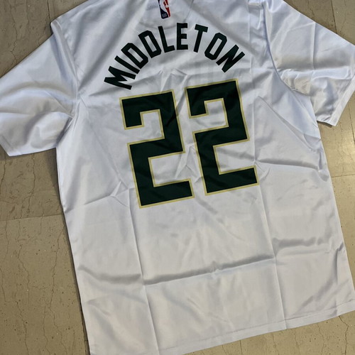 NBA Shirt Milwaukee Bucks Middleton #22 Large new official replica