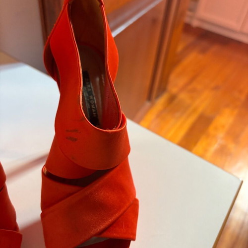 Zara orange sandals used, size 36
