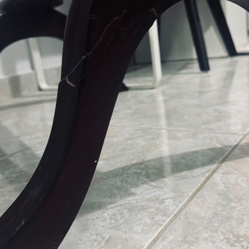 Wooden floor mirror used, dark brown 188x66cm