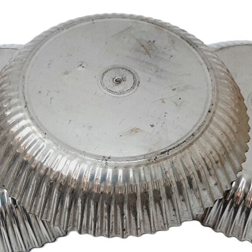 Vintage aluminum round baking pans set of 3 used, 21 cm