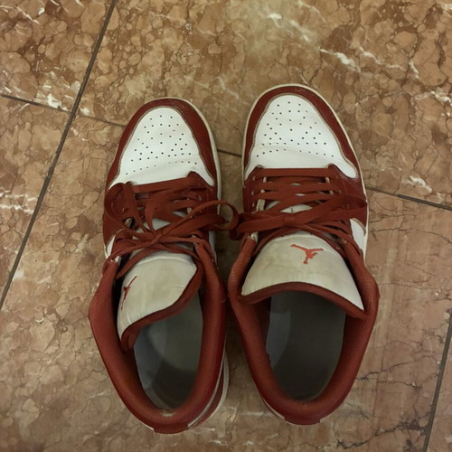 Nike Air Jordan 1 Low sneakers used, red and white, size 44 men