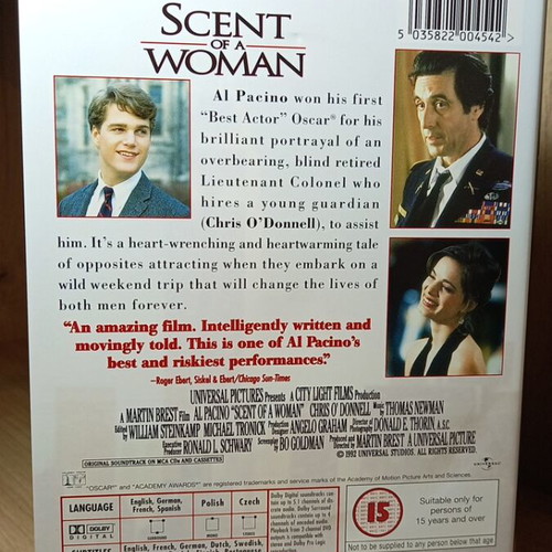 Scent of a Woman DVD with English subtitles