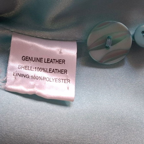 Vintage Genuine Leather Jacket Paranoia used, turquoise mint, size L