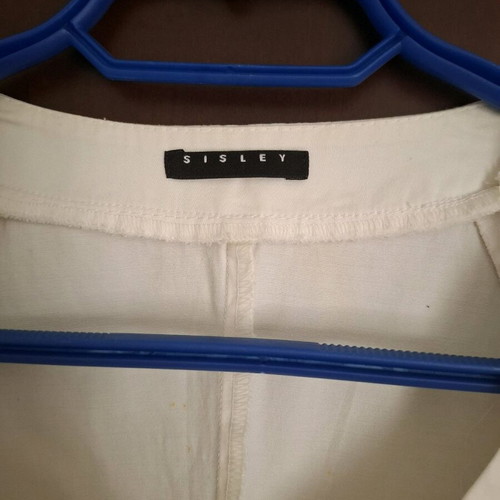 Sisley midi dress white like new, size S