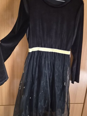 Dress with tulle and gold details, like new, size M