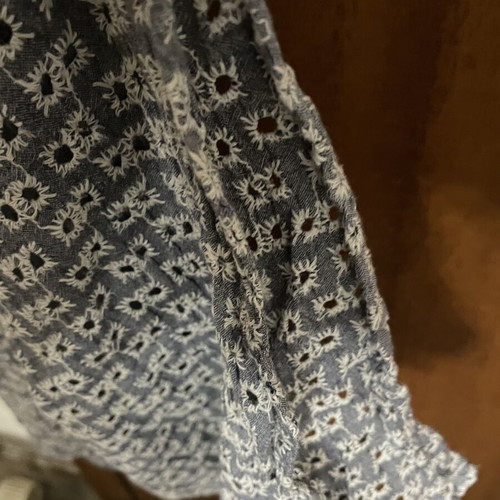 Fullah Sugah Beach Wear cotton perforated with slight elasticity, like new, size S-M, blue