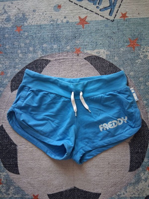 Freddy shorts small, like new, blue cotton fabric