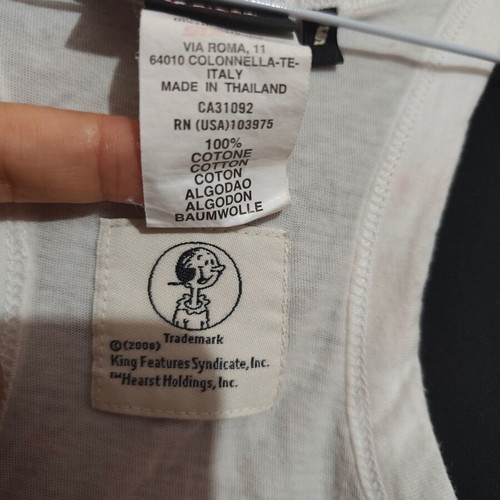 Miss Sixty 2008 numbered vintage tank top with Olive Oyl pop art
