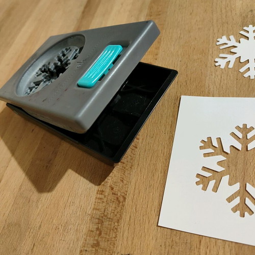Snowflake paper punch used