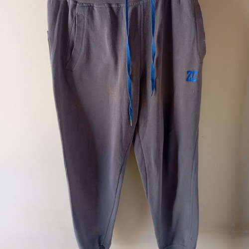 Zakcret men's sweatpants with waist drawstring, grey, size S