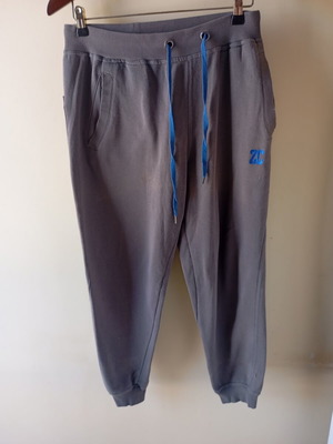 Zakcret men's sweatpants with waist drawstring, grey, size S