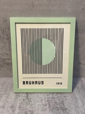 Καδρο Bauhaus μεταχειρισμένο με αφίσα 1919 27x33εκ