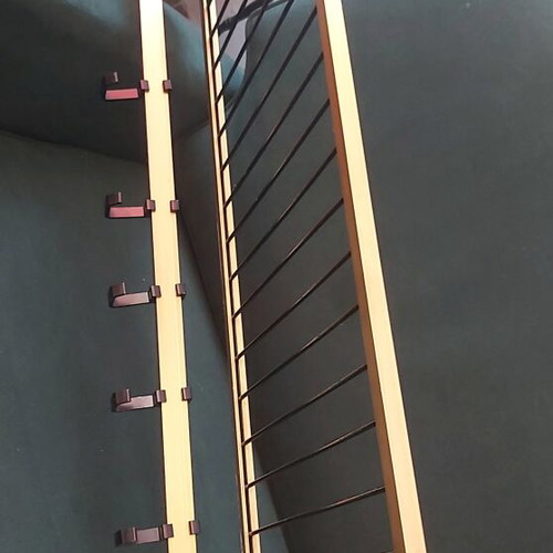 Vintage wall coat rack with integrated hat shelf Mid-Century Modern 50s-60s like new