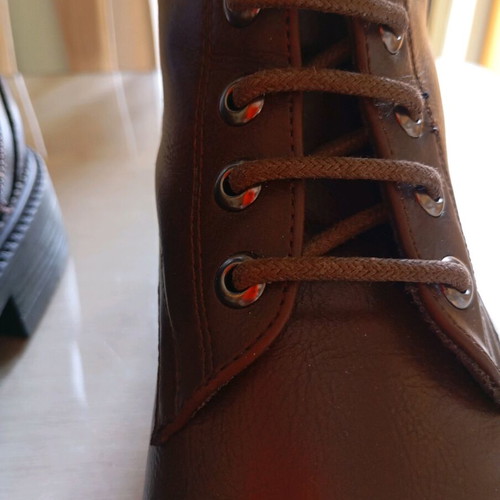 Brown ankle boots with laces and zipper size 38 like new