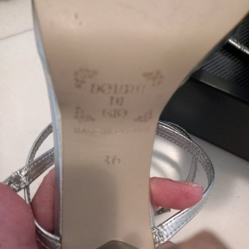 High silver sandals used, size 36