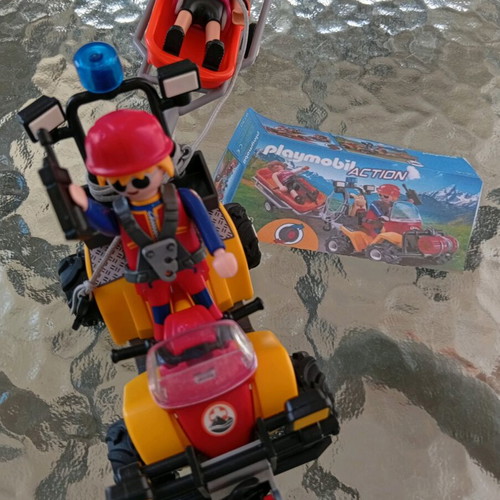Playmobil Rescue Quad with Stretcher 9130 like new