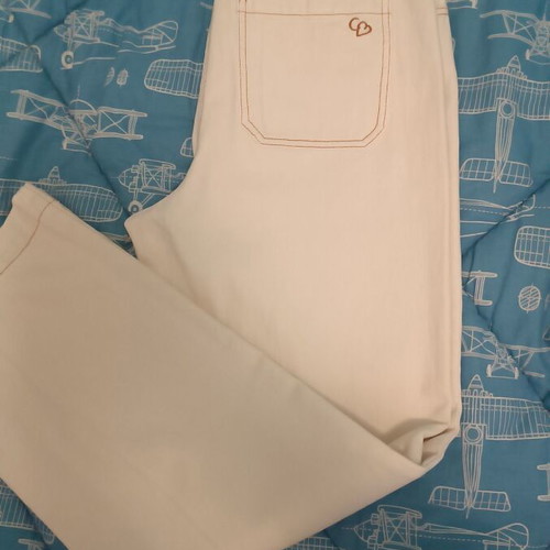 White pants C'est Beau La Vie new, high-waisted, size L
