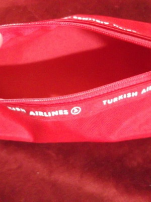 Turkish Airlines Pencil Case nylon in-flight gift like new