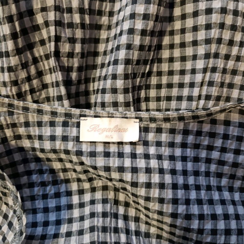 Wrap shirt Regalinas black and white checked like new