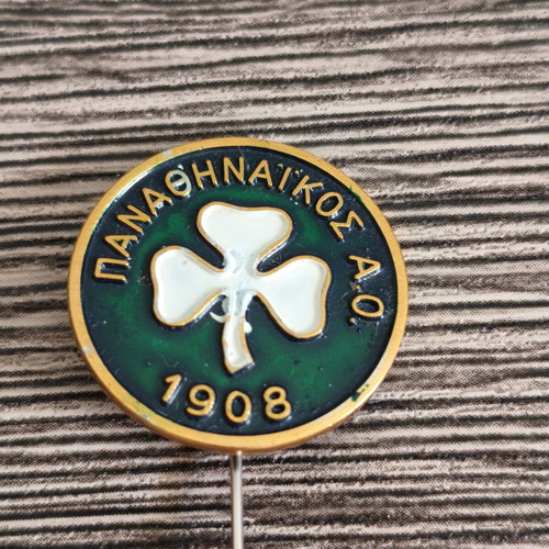 Panathinaikos AO pin used, 1980s