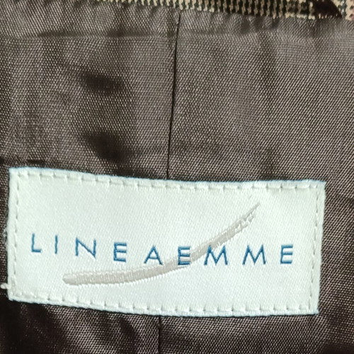 Lineaemme brown checked blazer jacket, women's L