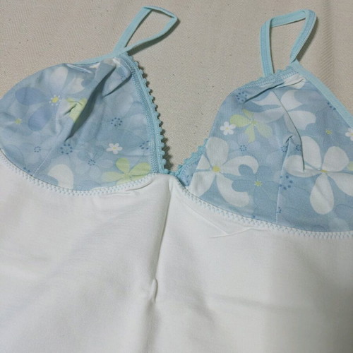Women's lingerie set like new, white and turquoise