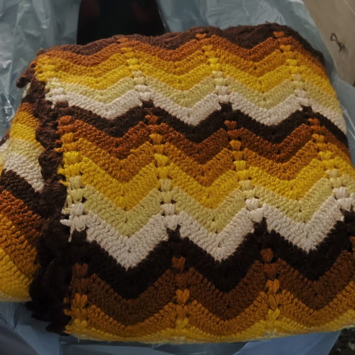 Vintage woven and knitted traditional blankets
