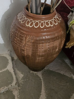 Traditional ceramic pithari about 100cm, glazed, no cracks