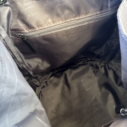 Versace backpack, large with mesh front pocket, black and grey