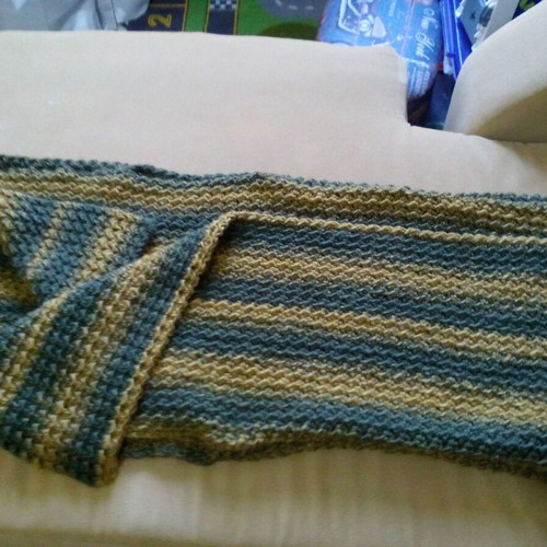 Handmade knitted long green vest new