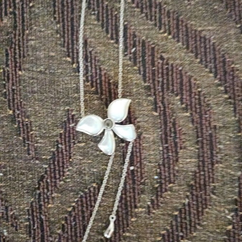 Silver butterfly necklace new