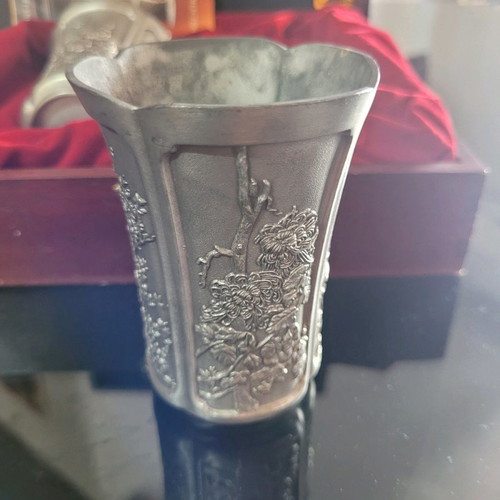 Roual Selangor Pewter Four Season Chinese glasses