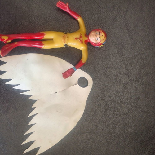 Keyop vintage figure used with vinyl cape from G-Force 1979