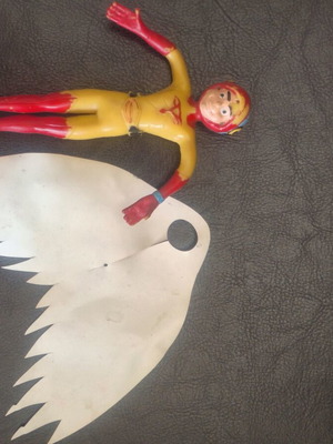 Keyop vintage figure used with vinyl cape from G-Force 1979