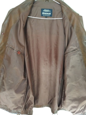 Leather coat used, tan men's no56, size L