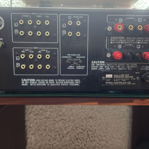 Sansui AU 517 amplifier like new