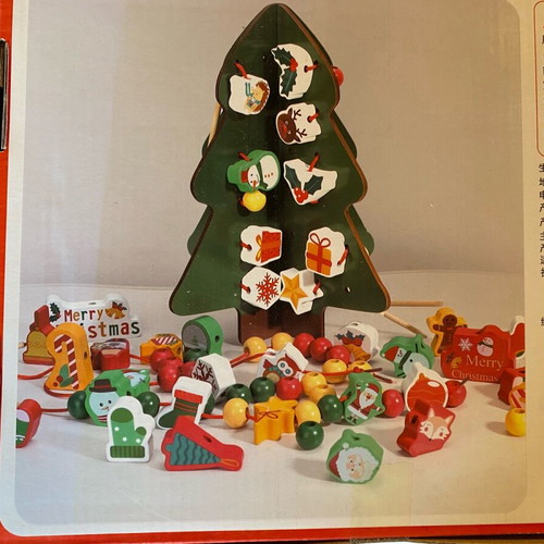Christmas tree wooden toy new, unused