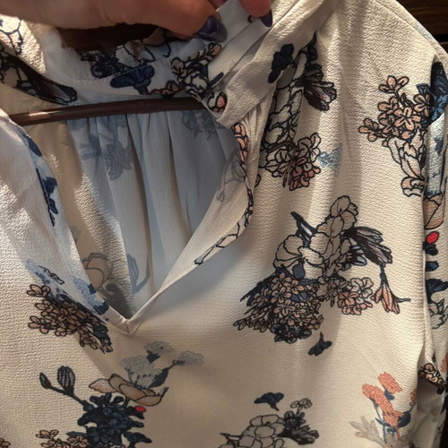 Fransa shirt used, white and blue, size S